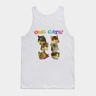 OMG Cats! Cat Lover Retro Design Tank Top